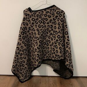 Leopard Print Poncho